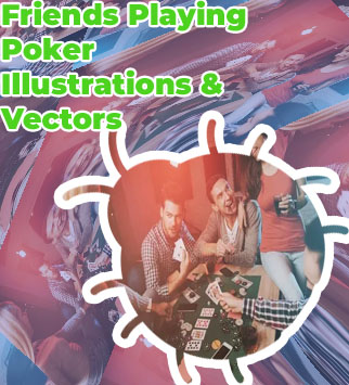 Friends playing poker