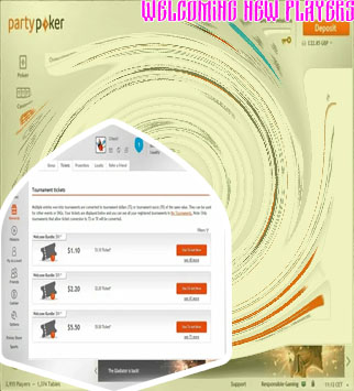 Welcome bonus partypoker